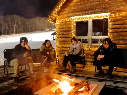 爺ガ岳スキー場 焚火エリア