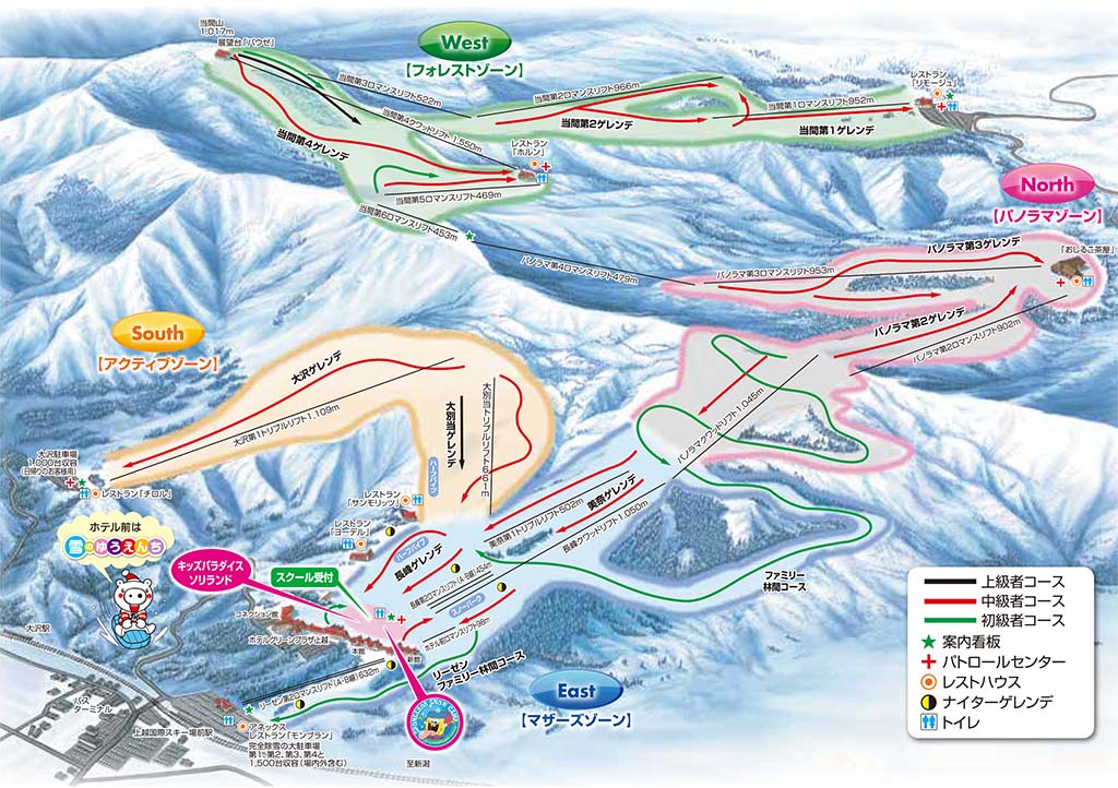 上越国際スキー場 ゲレンデマップ