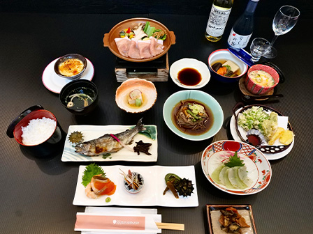 【食事】＜ホテル グランジャム栂池＞ブランド豚／白馬ポークの陶板焼