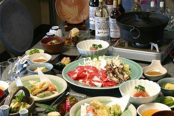 【夕食】＜ホテル竜王＞すき焼き