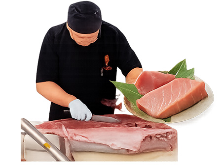 まぐろ解体ショー見学