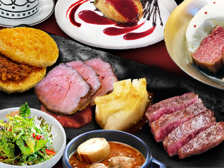 近江牛ステーキ＆塩釜焼きローストビーフ