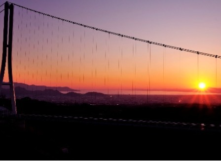 三島スカイウォーク夕日