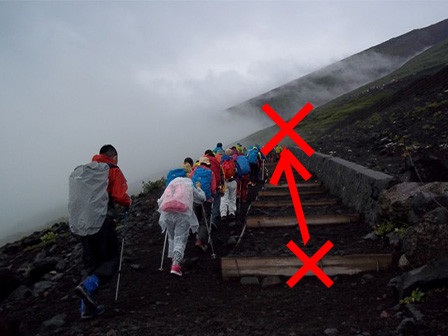 富士登山 バテない歩き方 ルートファインディング