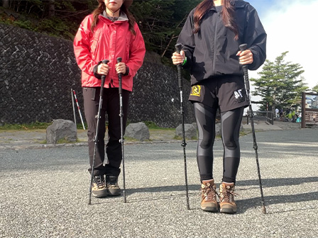 富士登山 バテない歩き方 トレッキングポール