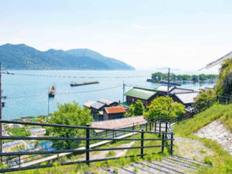 沖島／展望台途中からの眺め